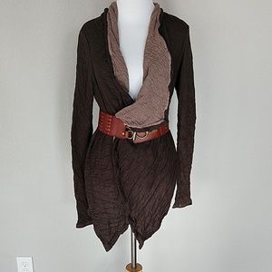 Anthropologie Bordeaux cardigan wrap - S